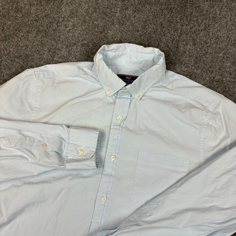 Vineyard Vines Mens Size Medium Classic Fit Murray Shirt Light Blue Button Down